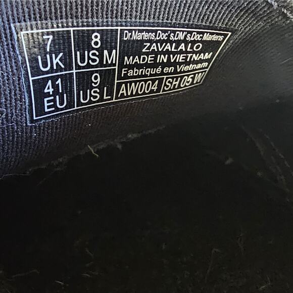 Docs Dr Martens Black Leather Zavalalo Oxfords Lace Up Shoes Mens 8 Womens 9